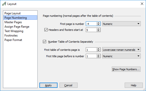 format page numbers in word page 1 of